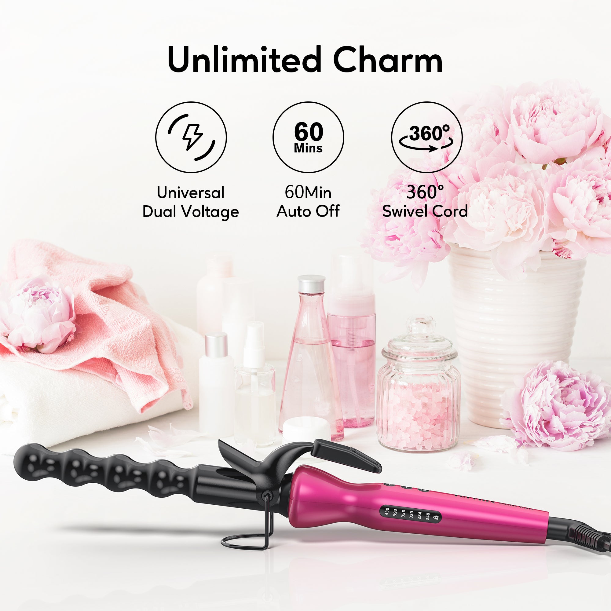 Universal curling clearance iron