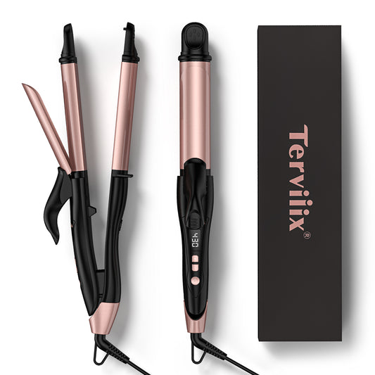 2-in-1 Curling Iron and Hair Straightener