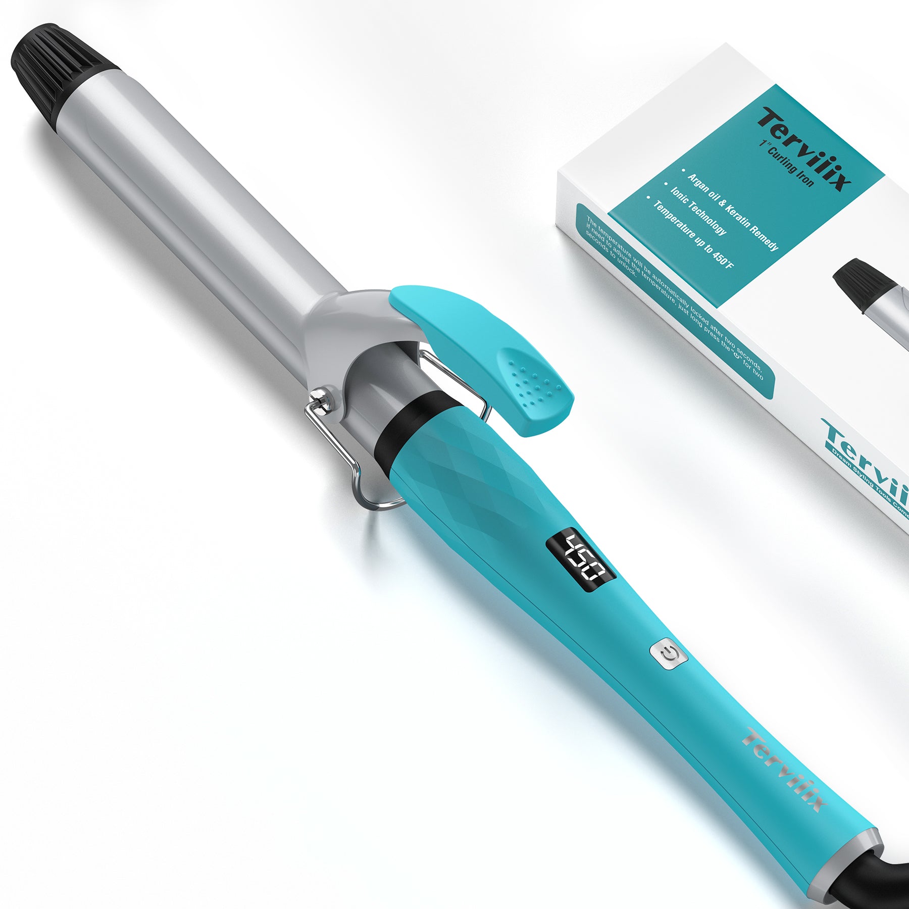 Terviiix Hair Spring Curling Iron Blue